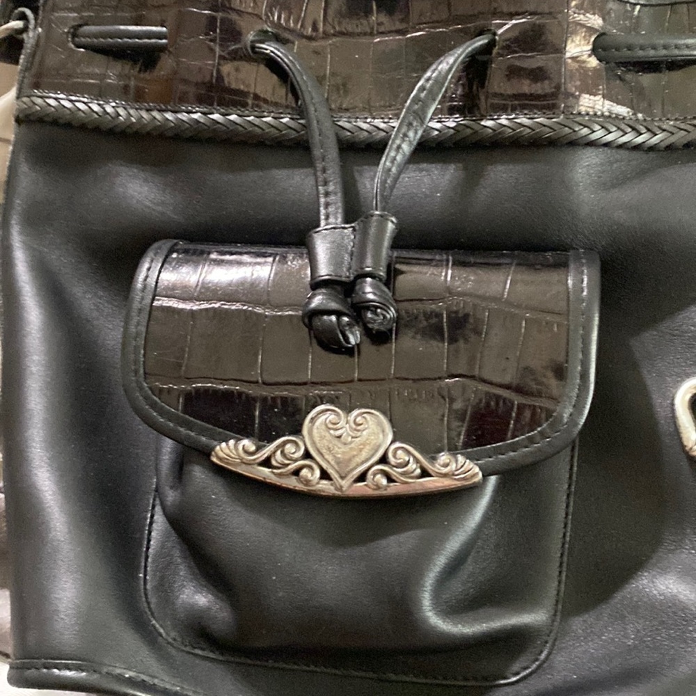 Vintage Brighton Croco Bucket Shoulder Bag Purse